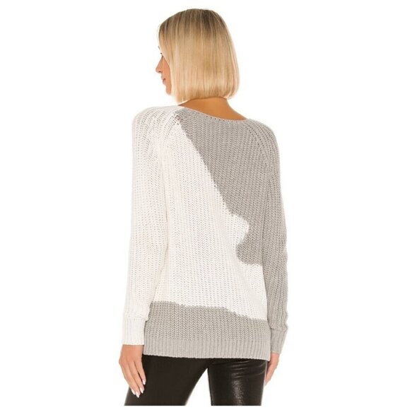 House of Harlow 1960 Adrienne Pullover Sweater in Gray and White Women's Size XS - Picture 9 of 12